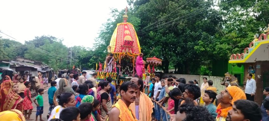 ବାହୁଡା଼ରେ ରାଧାକୃଷ୍ଣ ମନ୍ଦିରରୁ ୟୁନିଟ 5 ଜଗନ୍ନାଥ ମନ୍ଦିର ପର୍ଯ୍ୟନ୍ତ ଅସଂଖ୍ୟ ଶ୍ରଦ୍ଧାଳୁ ଟାଣିଲେ ରଥ l l